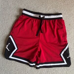 Jordan Men's Red and Black Athletic Shorts